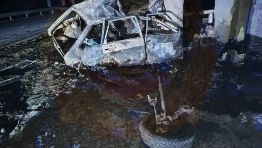 Кан белән тулы салон: яшь егет күпер терәгенә барып бәрелгән